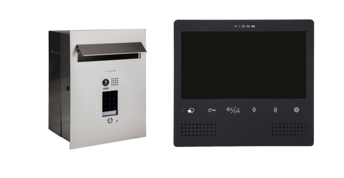 Wideodomofon skrzynka na listy z szyfratorem Vidos S1401D-SKP M1023W